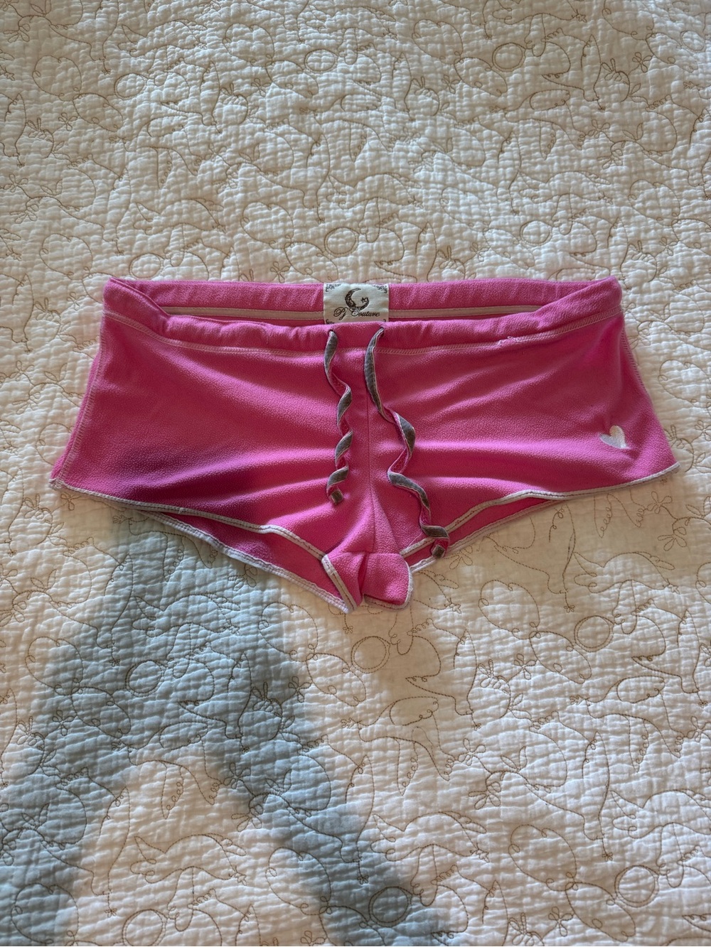Vintage Low Rise Pj Couture Hot Pink Boyshorts